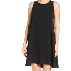 Halogen Black A-Line Sleeveless Crew Neck Dress - Size Medium